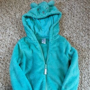 Carter’s baby girl teal fleece hoodie